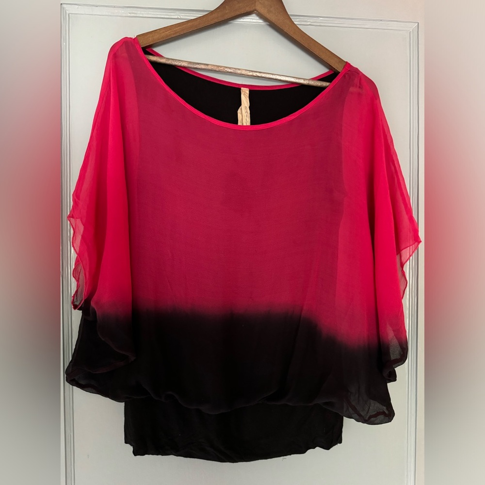 Bailey 44, Pink, Ombre Top, Size L